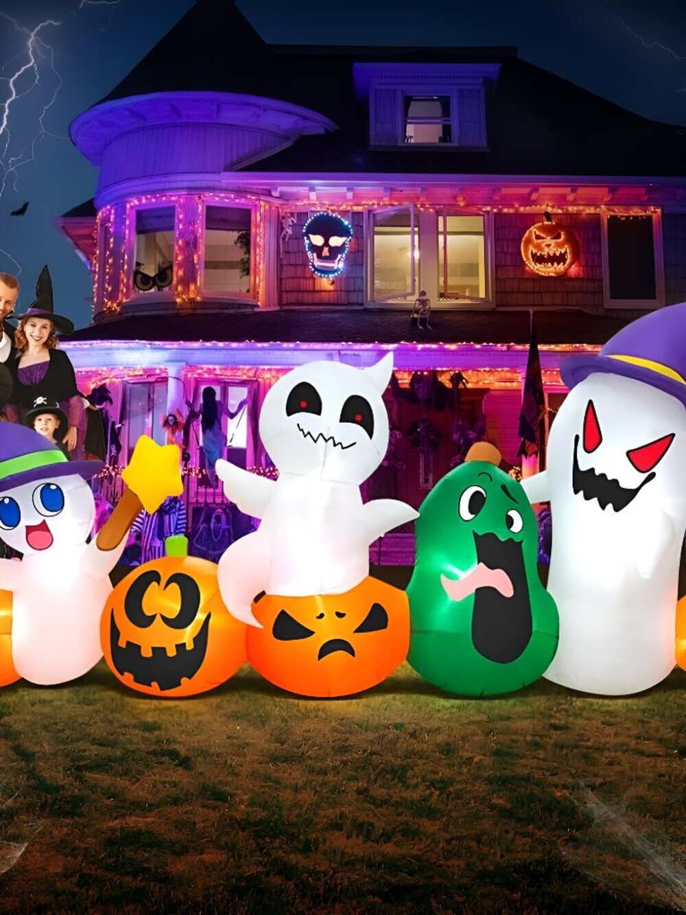 8 FT Halloween Inflatables Blow up Outdoor Decoration, Inflatable Ghost